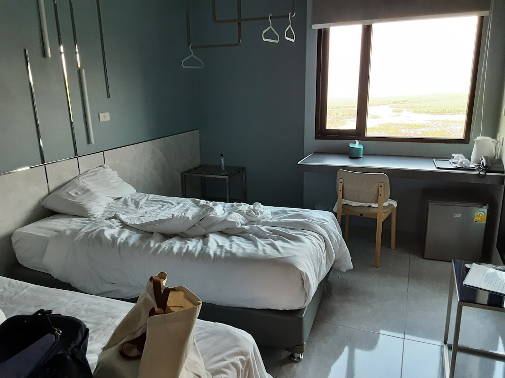 ห้องนอนเตียงคู่ ภายในสะอาดมาก โรงแรม ABIZZ Hotel Kwan Phayao