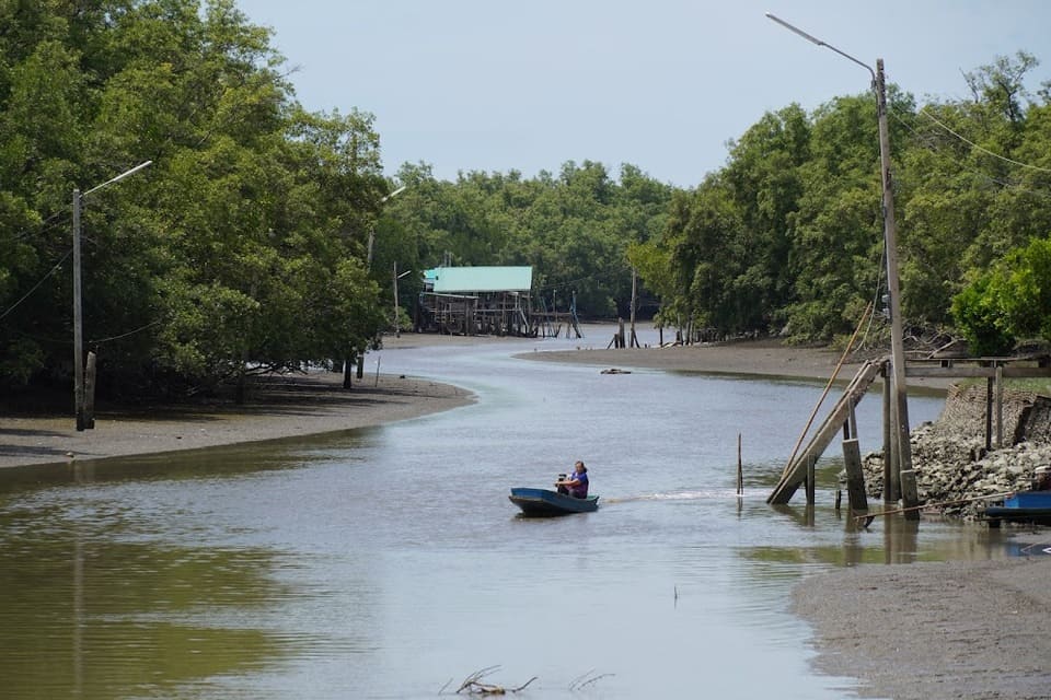ล่องเรือชมฟาร์มหอยแมลงภู่ ที่เที่ยวสมุทรสงคราม
